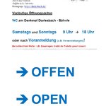 Foto WC-Anlagen beim Denkmal des Durlesbach-Bähnle - Nutzungshinweise außen