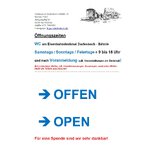 Foto WC-Anlagen beim Denkmal des Durlesbach-Bähnle - Nutzungshinweise außen